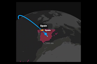 create stunning airplane flight path animation on world map