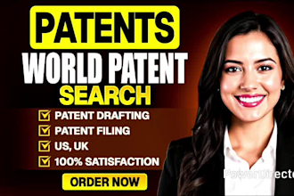 do patent search, patent drafting and  patent filing