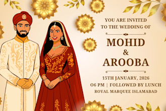 design elegant digital wedding invitation