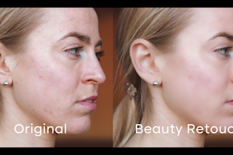 skin retouch in video, beauty retouch, color correct, blemish removal, cleanup