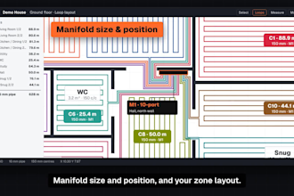 design your underfloor heating loop layout in cad