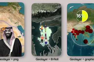 create map animation video using geo layer 3
