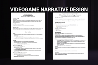 write narrative and story for your game