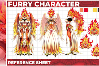 draw furry reference sheet or dnd character sheet