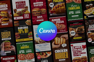 diseñaré plantillas profesionales y editables en canva para tu marca o negocio