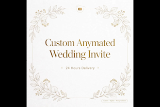 create luxury wedding invitation and nikkah card video