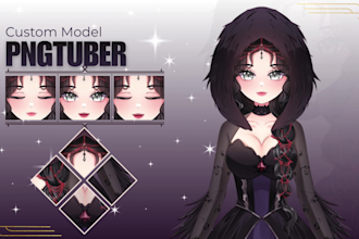 draw custom pngtuber character model for streaming