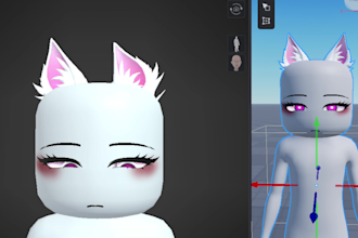 create roblox dynamic head and custom ugc bundle, with ugc accessories