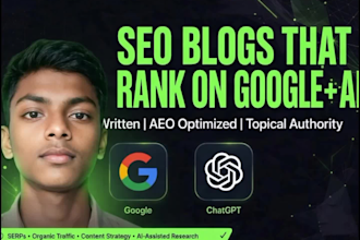 write SEO blogs that rank on google and chat gpt