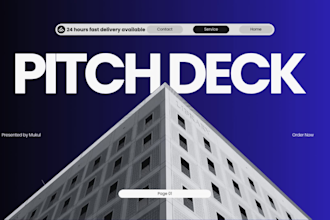design powerpoint presentation and pitch deck