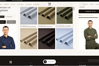 create an ai clothing virtual try on website or web app