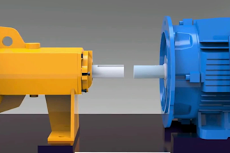 create 3d industrial mechanical and centrifugal pump animation