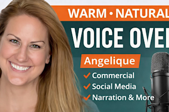 a clear professional american voice over