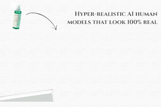 design ai lifestyle product photography with a human model