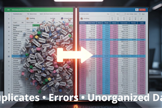 fix and organize messy excel spreadsheets professionally