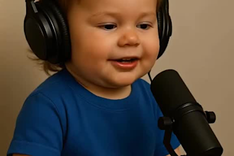 create baby talking podcast, ai baby podcast viral videos