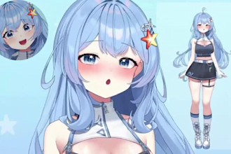 create custom vtuber moddel, live2d riggging, vtuber avatar, streaming character