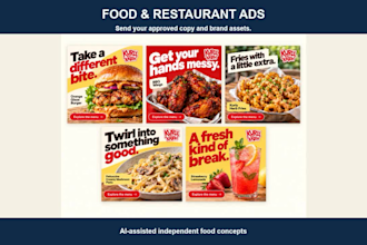 design static social media ads for food and restaurants
