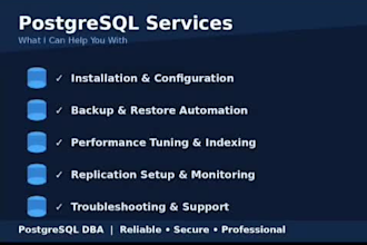 provide postgresql dba support and troubleshooting
