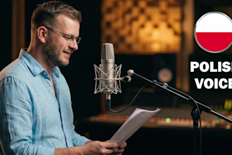 record a professional polish audiobook or narration voice over