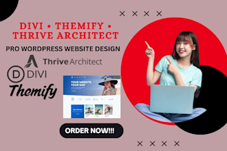build wp site divi builder themify builder thrive architect