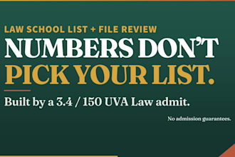 review your law school application and build your school list