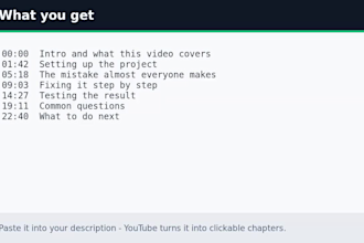 create youtube chapters and timestamps for your video or podcast