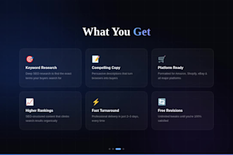 write SEO optimized product descriptions