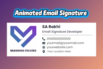 create clickable html email signature custom GIF animated footer