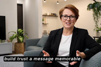 create a premium british accent spokesperson video for your business