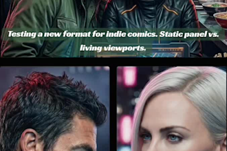 do ai comic book graphic novel visual novel anime illustration