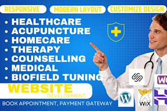 design healthcare website home care website therapy website counseling website