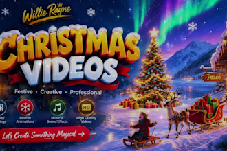 create engaging christmas videos and festive holiday animations