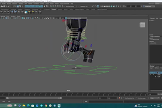 3d robot rig,hard surface for game,spline ik,optimize joint,count,fix blendshape