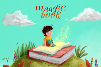 draw children story book illustration and cover art
