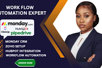 build project management workflow automation asana zoho crm monday crm