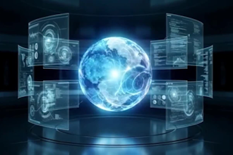 create 3d hologram animation,futuristic animation  vj loop and logo animation
