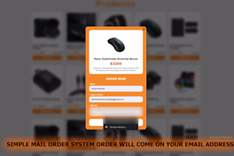 build a simple ecommerce website on nextjs with direct email order system