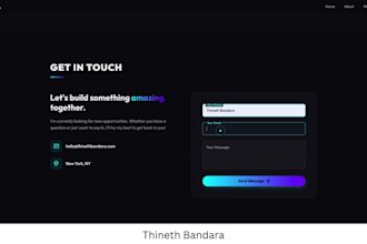 design and develop a modern cyberpunk portfolio or landing page