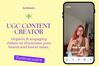 be your female ugc creator for tiktok reels with pet or couple option