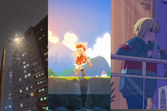 create lofi loop animation, lofi hiphop animated gif, chill 2d loop illustration