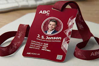 design modern id card, name card, student card,employee card