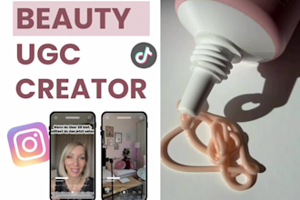 ich erstelle beauty ugc videos auf deutsch