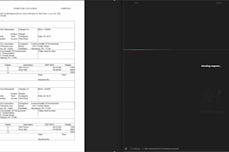 ai automated logistics document extraction to json