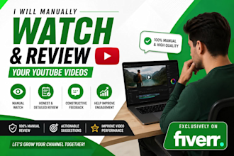 manually watch and review your youtube videos