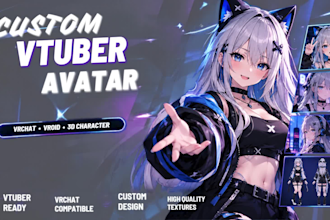 create a custom vtuber avatar,vrchart avatar