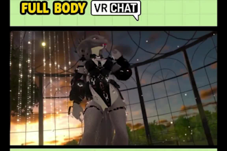 do custom 3d vrchat avatar vr character model furry commission 3d anime models