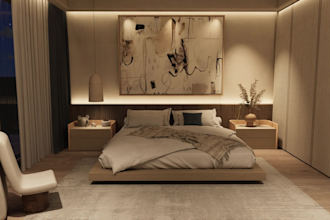 create realistic 3d interior rendering for room design fast