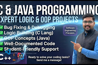solve your c programming tasks and java oop projects