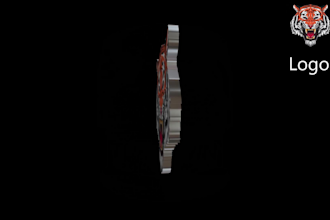 create a 3d rotating logo animation spin loop perfect